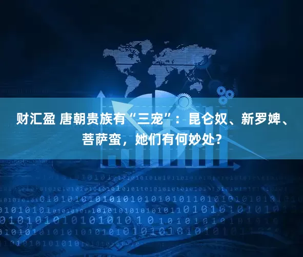 财汇盈 唐朝贵族有“三宠”：昆仑奴、新罗婢、菩萨蛮，她们有何妙处？